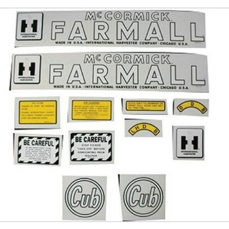 Aftermarket Mylar Decal Set For Farmall Fits Cub With The Circle Fits Cub Tractors MAE30-1473